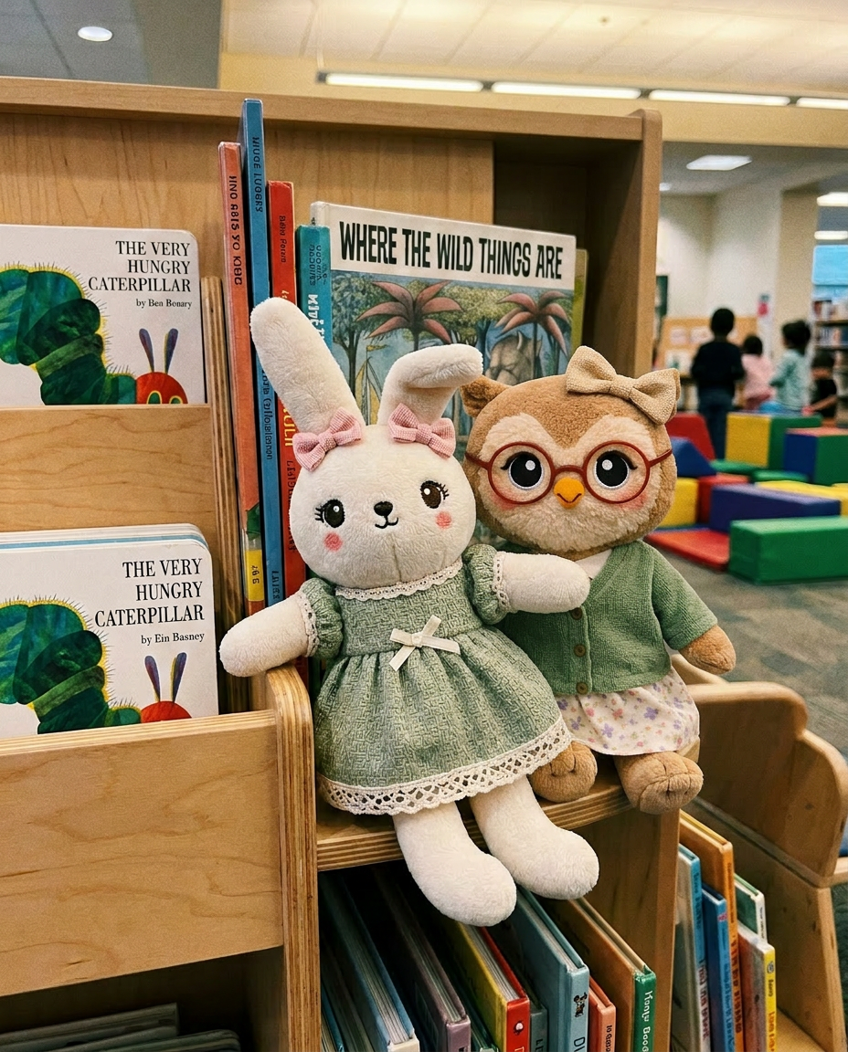 Olivia at the library